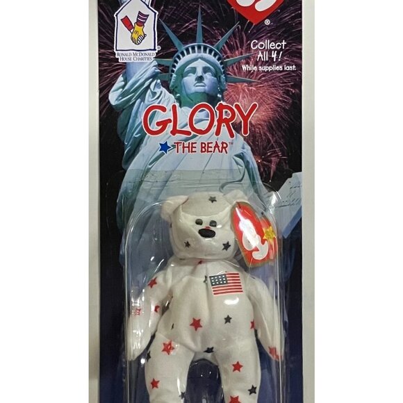 Ty Beanie Baby Glory The Bear McDonalds Exclusive 1999 Limited Edition Collectib - Picture 1 of 3
